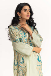 Dyed Cotton Silk Screen Printed Kurti GLS-23-121