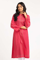 Dyed Cotton Stripes Embroidered Print Shirt GLS-23-233