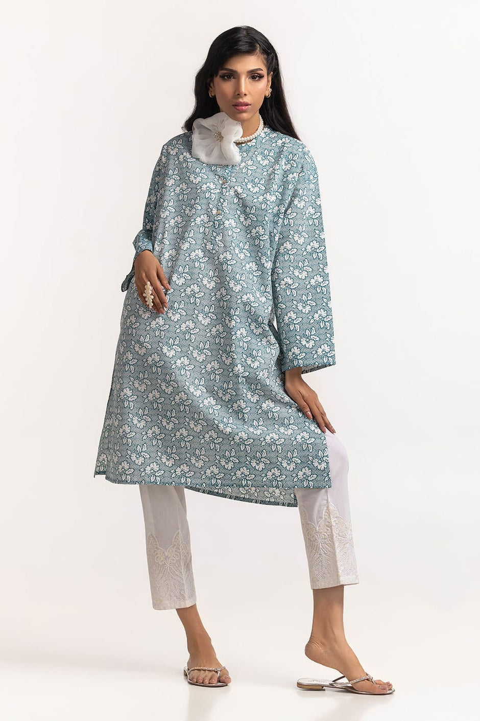 Cambric Block Printed Shirt