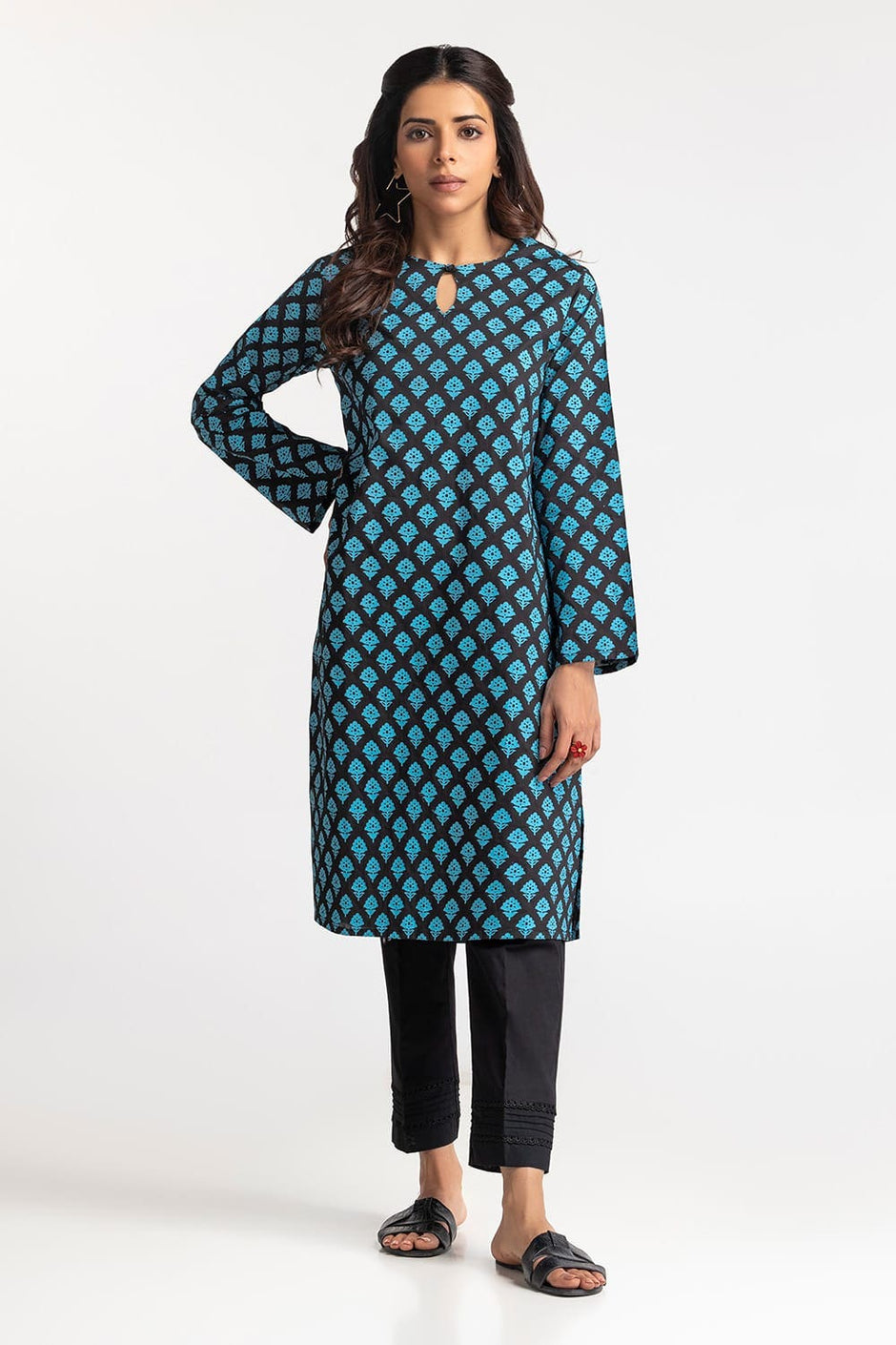 Cambric Block Printed Shirt GLS-24-140