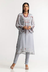 Dyed Foil Print Light Georgette Shirt GLS-24-30
