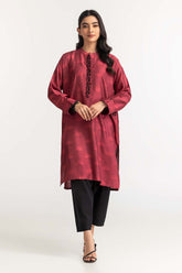 Dyed Self Jacquard Embroidered Shirt GLS-24-40