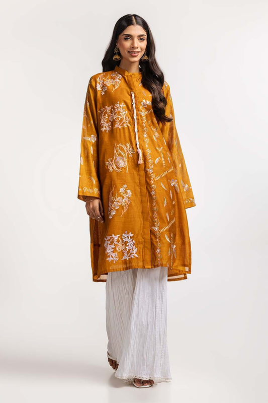 Dyed Cottonsilk Embroidered Shirt GLS-24-74