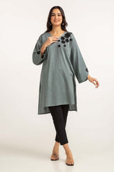 Dyed Cotton Yarn Dyed Embroidered Shirt GLW-23-101