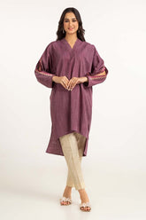 Dyed Yarn Cotton Embroidered Shirt Glw-23-35