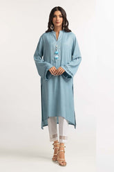 Dyed Moonlight Acrylic Viscose Embelished Shirt GLW-23-42