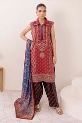 3 Piece Unstitched Gold Printed Lawn Suit CL-52630
