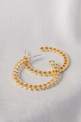 Golden C Hoop Earrings IFA-ER-018
