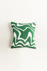 Green Waves Digital Printed Cushion Cover