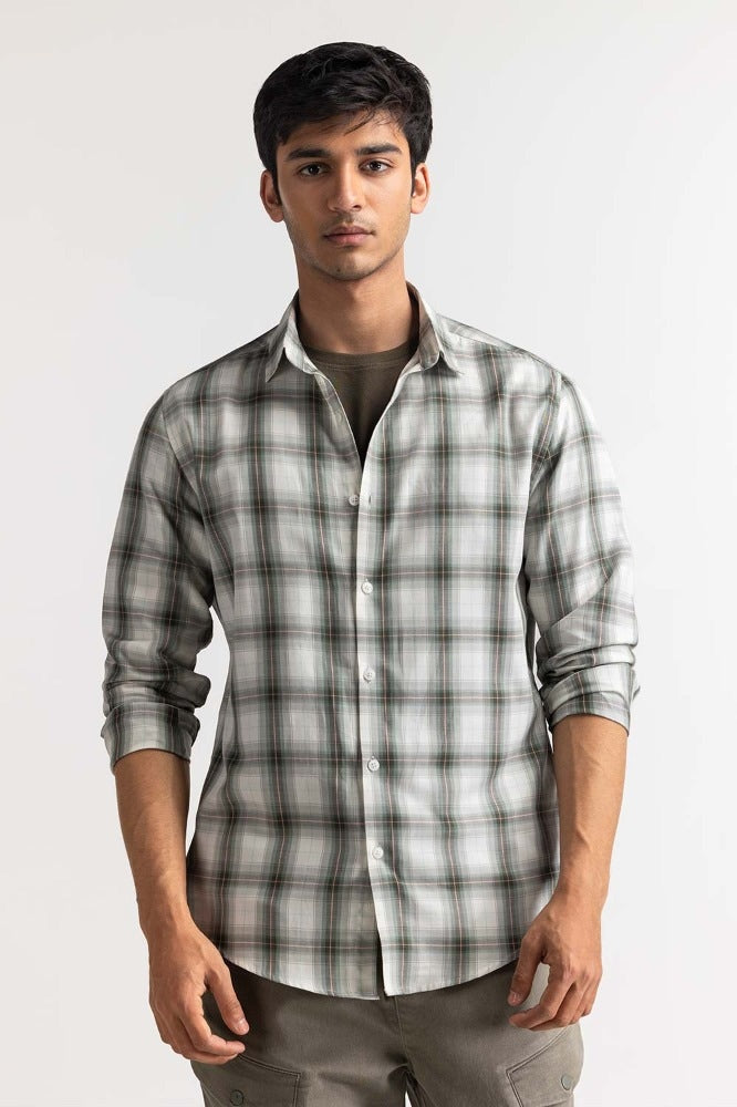 Green Checkered Casual Shirt MN-CS-SS24-035