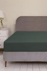 Green Forest Water Repellent Jersey Fitted Sheet