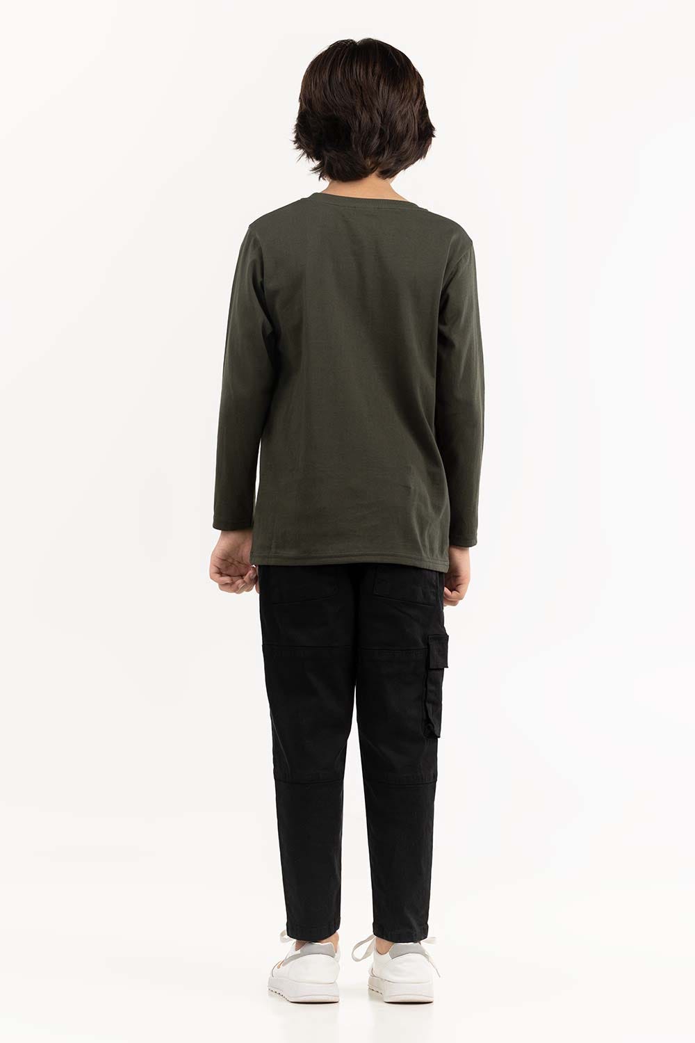 Junior Boy Green T-Shirt 224-313-015