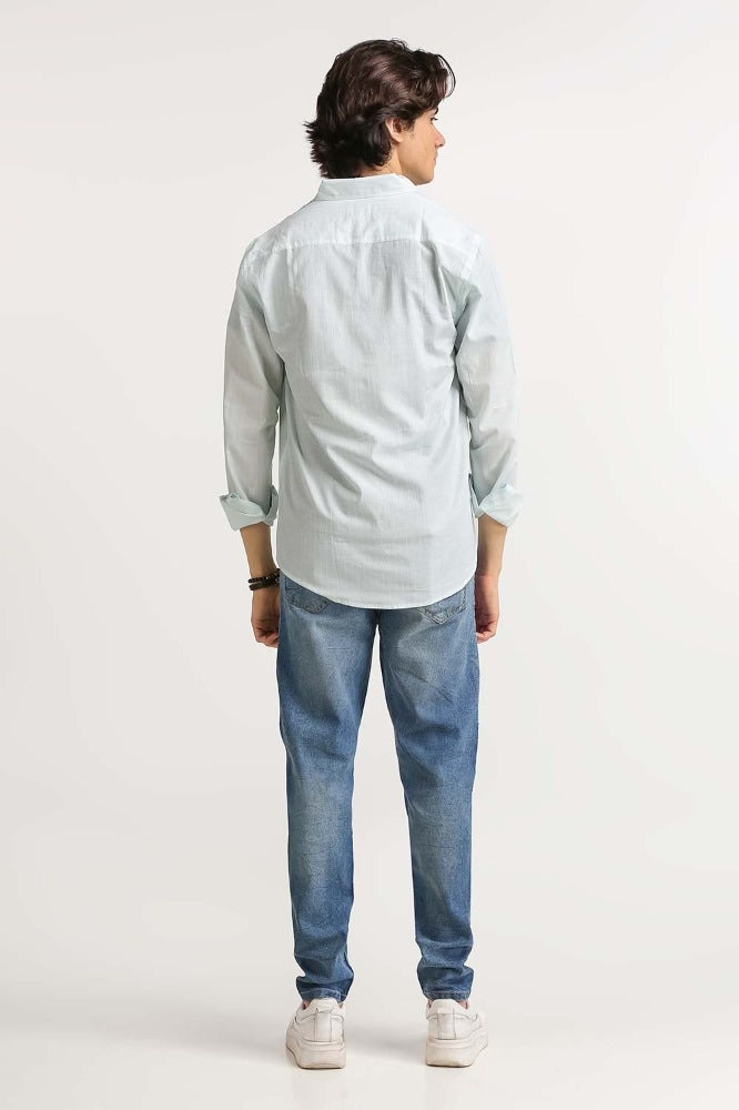 Green White Basic Casual Shirt MN-CS-YD23-048