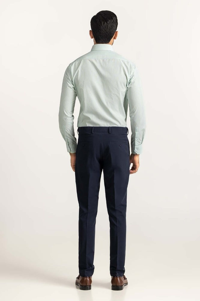 Green White Stripe Formal Shirt MN-FS-YD24-027