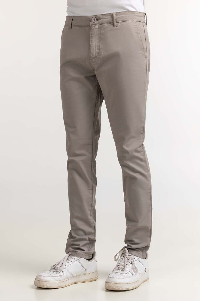Grey Basic Dyed Khaki Pant MN-TRKH- WS23-001 A