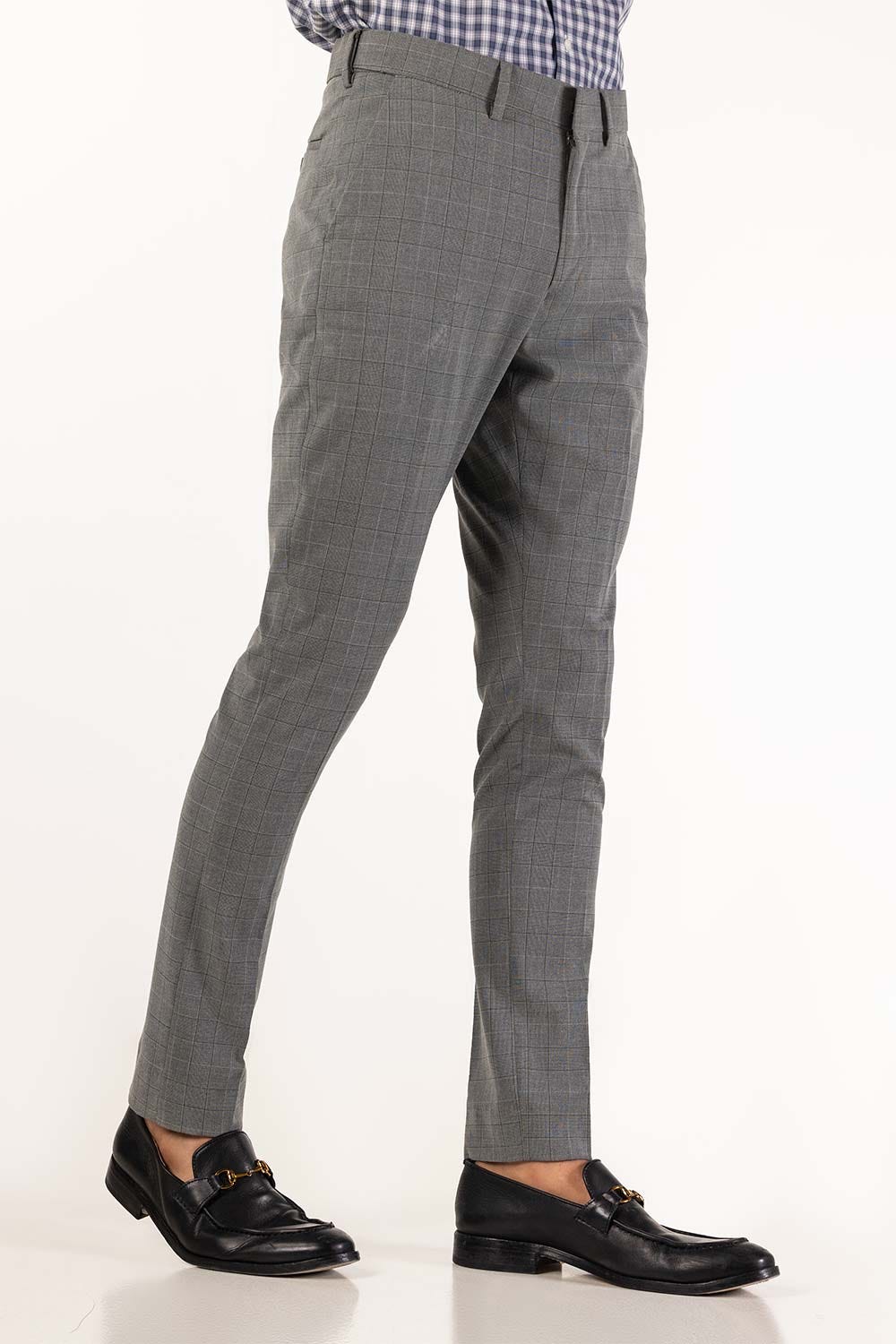 Grey Basic Formal Trouser MN-TR-FM23-015