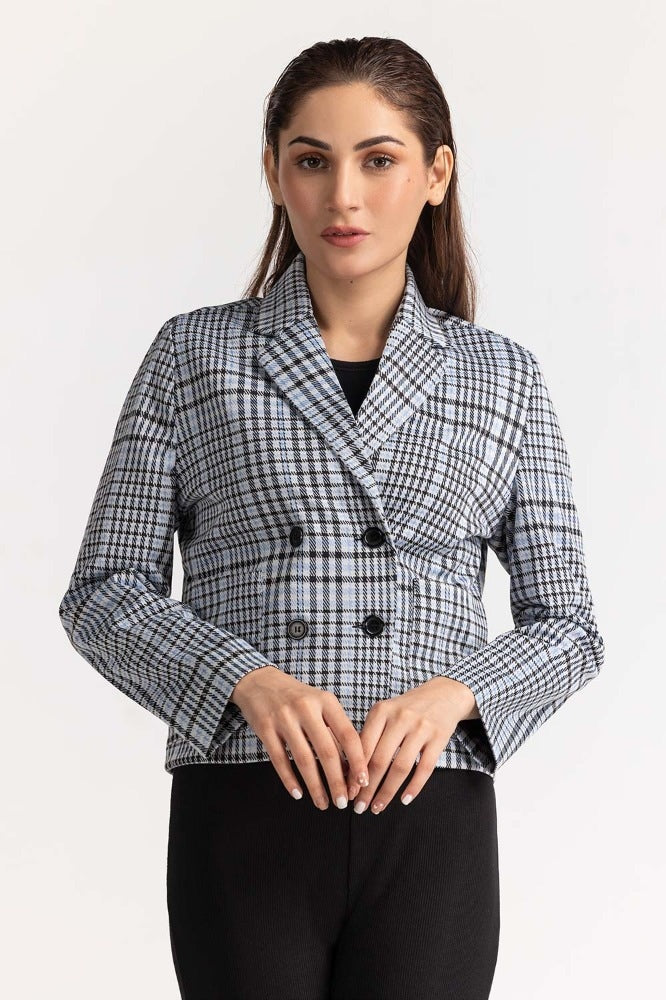 Grey Checkered Jacket WM-JKT23-079