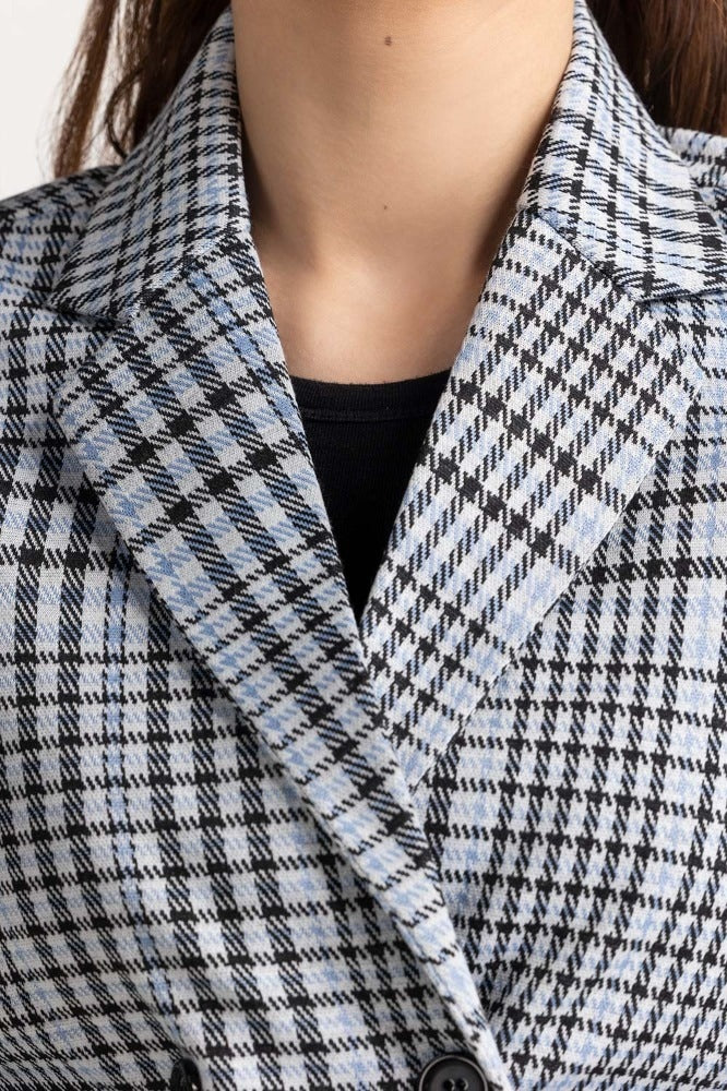 Grey Checkered Jacket WM-JKT23-079