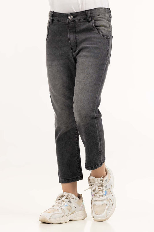 Junior Girl Grey Denim Jeans 224-421-005