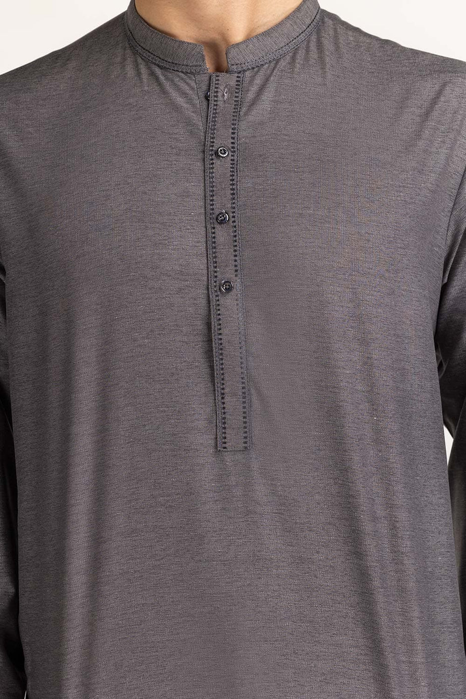 Grey Embroidered Kurta