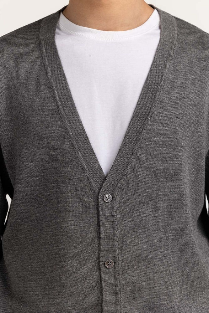Grey Fashion Cardigan MN-SWT-WS23-185B