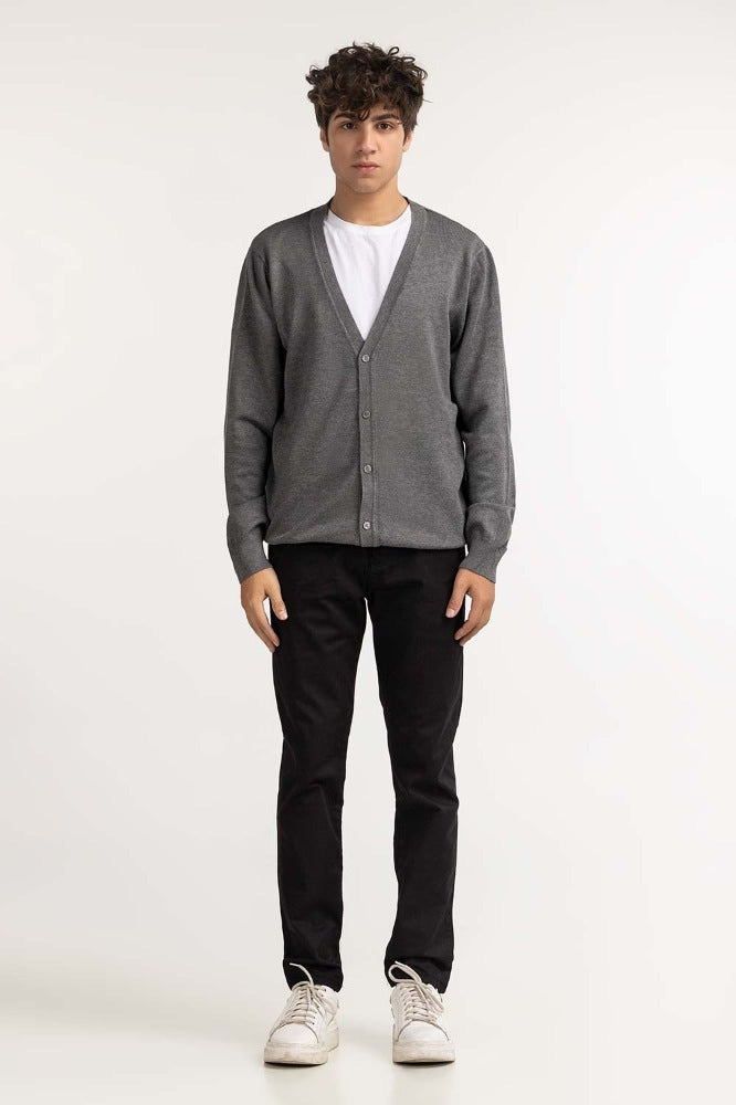 Grey Fashion Cardigan MN-SWT-WS23-185B