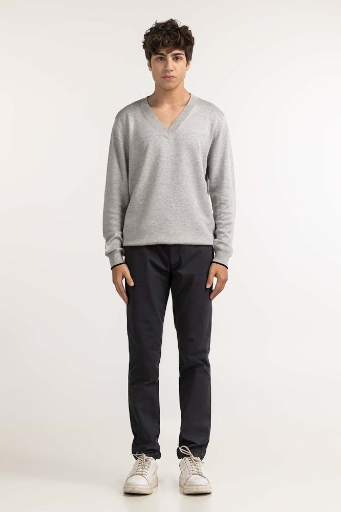 Grey Fashion Sweater MN-SWT-WS23-182B