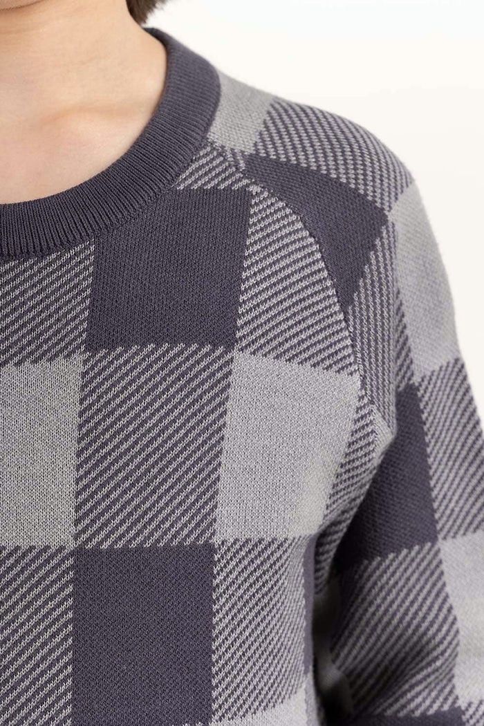 Junior Boy Grey Knit Sweater 224-311-002