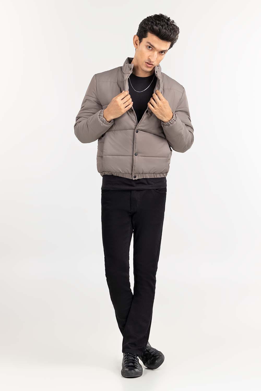 Grey Puffer Jacket JKT-WOV22-016
