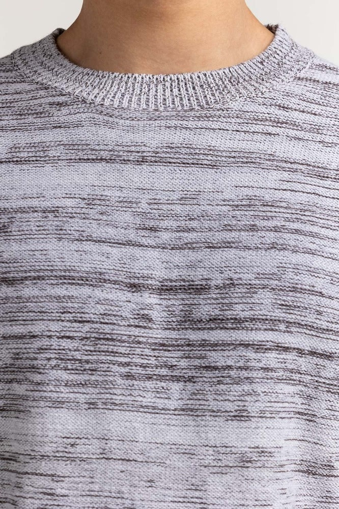 Grey Textured Fashion Sweater MN-SWT-WS23-083