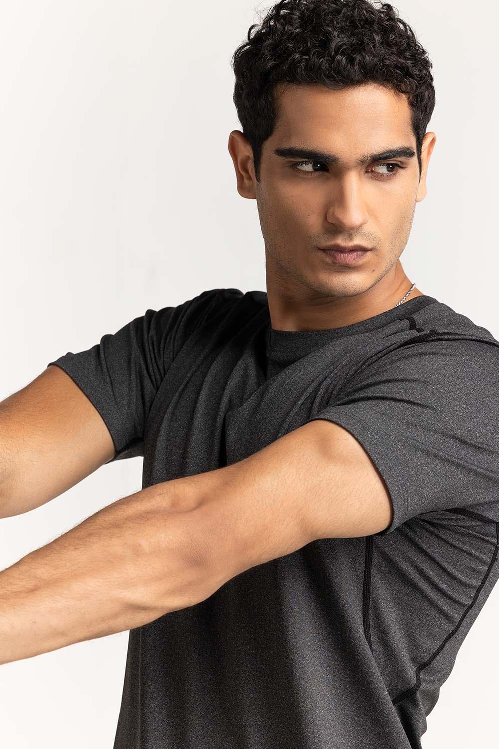 Grey Textured Tee AW-TS24-009