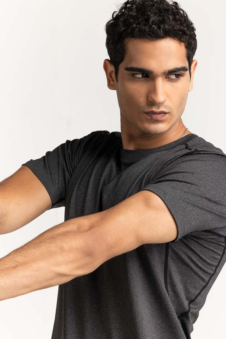 Grey Textured Tee AW-TS24-009