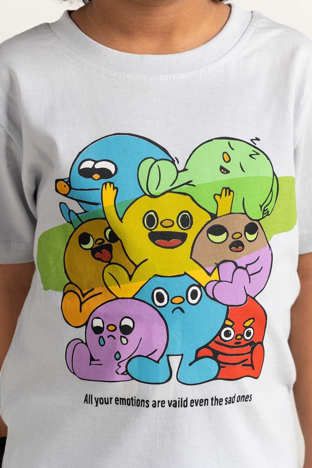 Grey Toddler Boy Knit Printed Tee TB-TS-SS24-012