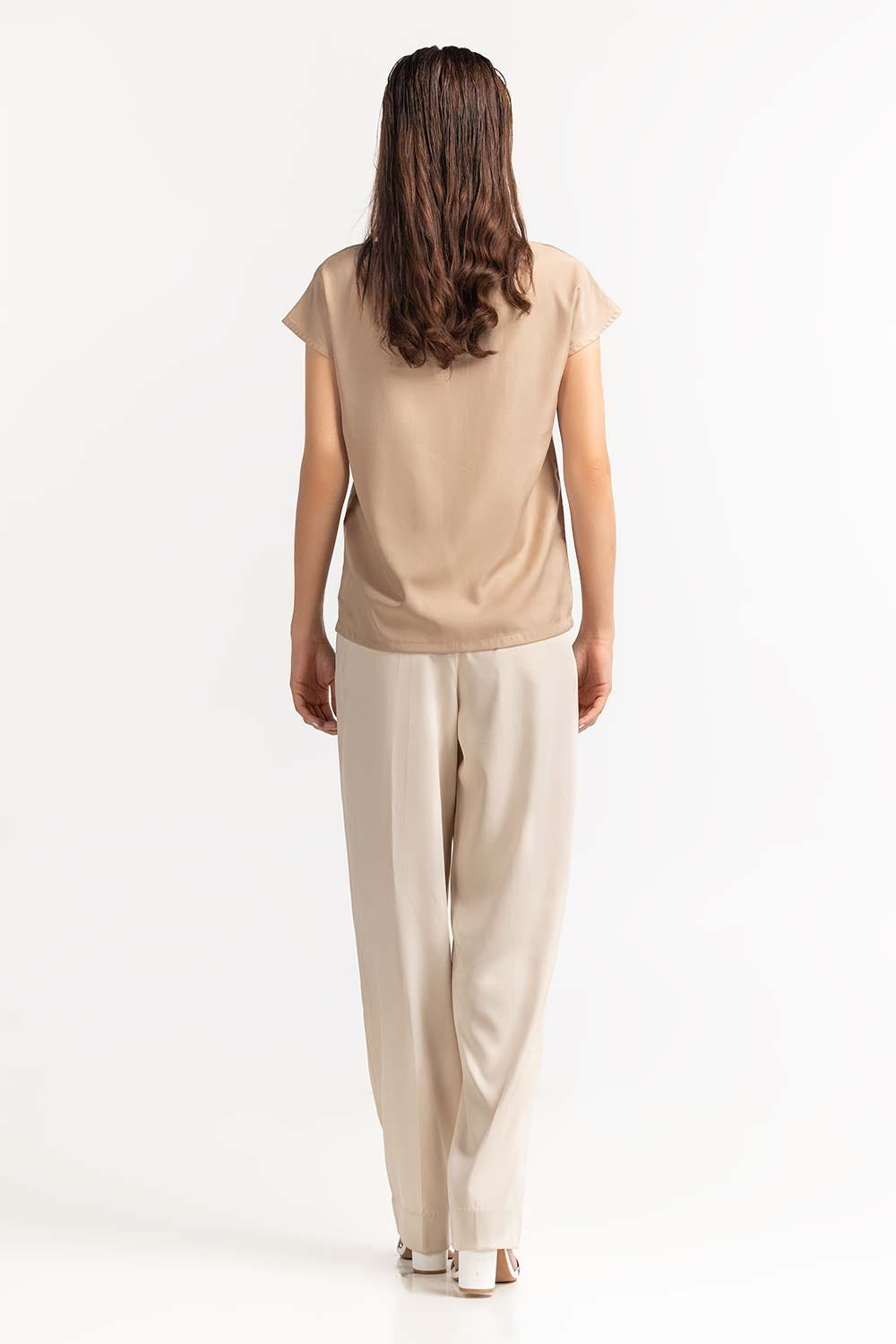 High Neck Beige Top WM-CS-SS24-021