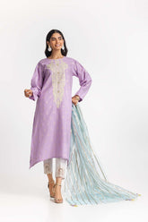 Dyed Jacquard Embroidered Shirt IPS-24-100 1 Piece