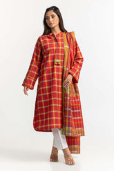 Dyed Cotton Yarn Dyed Embelished Shirt With Dupatta IPS-24-143