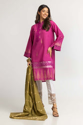 Dyed Jacquard Shirt With Dupatta IPS-24-85