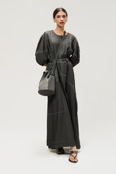 Denim Dyed Long Dress IPS-44131