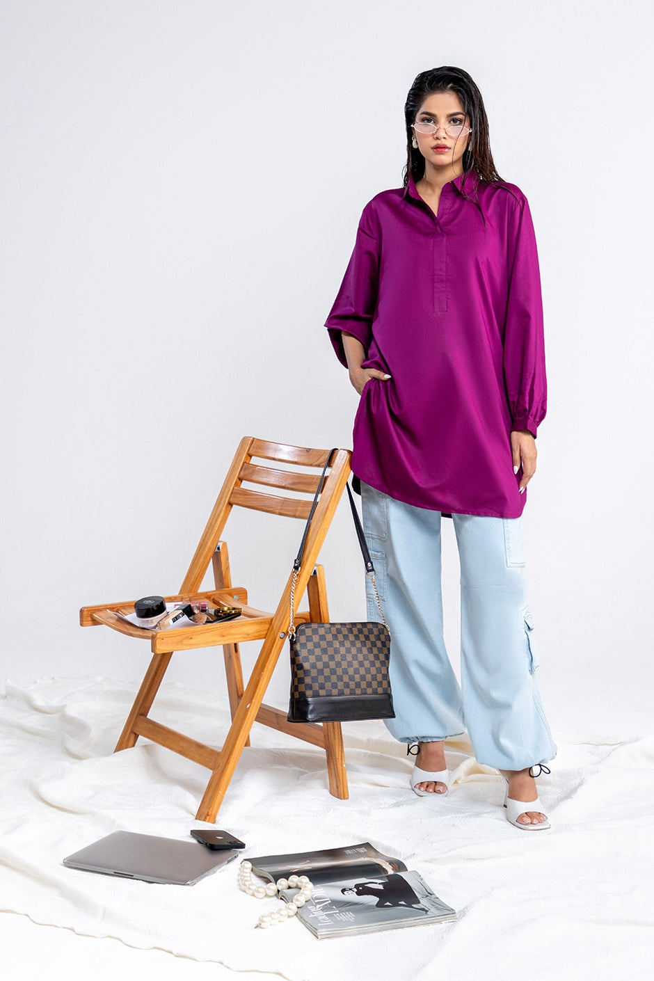 Cotton Viscose Dyed Tunic IPS-44132