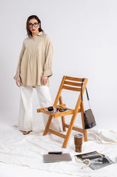 Cotton Viscose Dyed Tunic IPS-44135