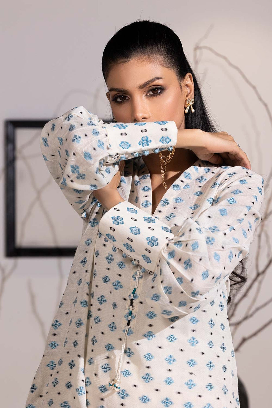 Jacquard Embellished Shirt