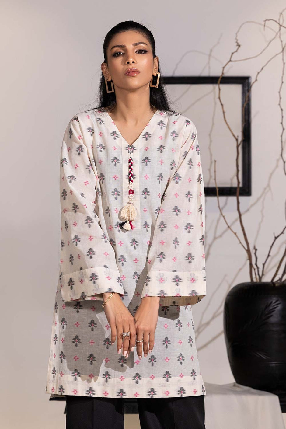 Jacquard Embellished Tunic