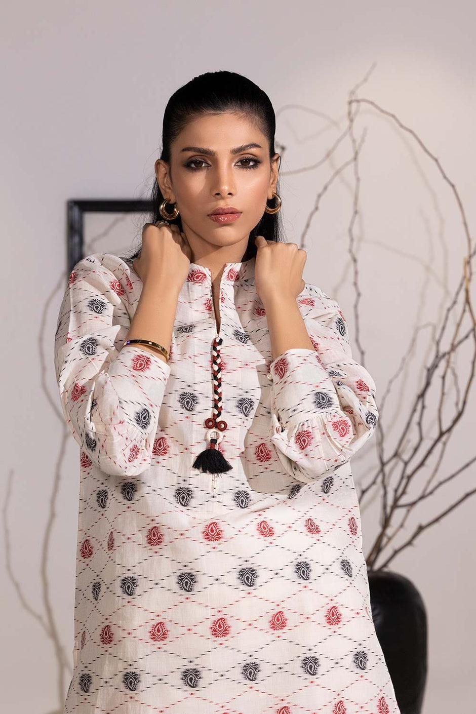 Jacquard Embellished Shirt