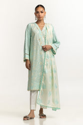 Cambric Embroidered Shirt And Embroidered Dupatta IPSD-44479