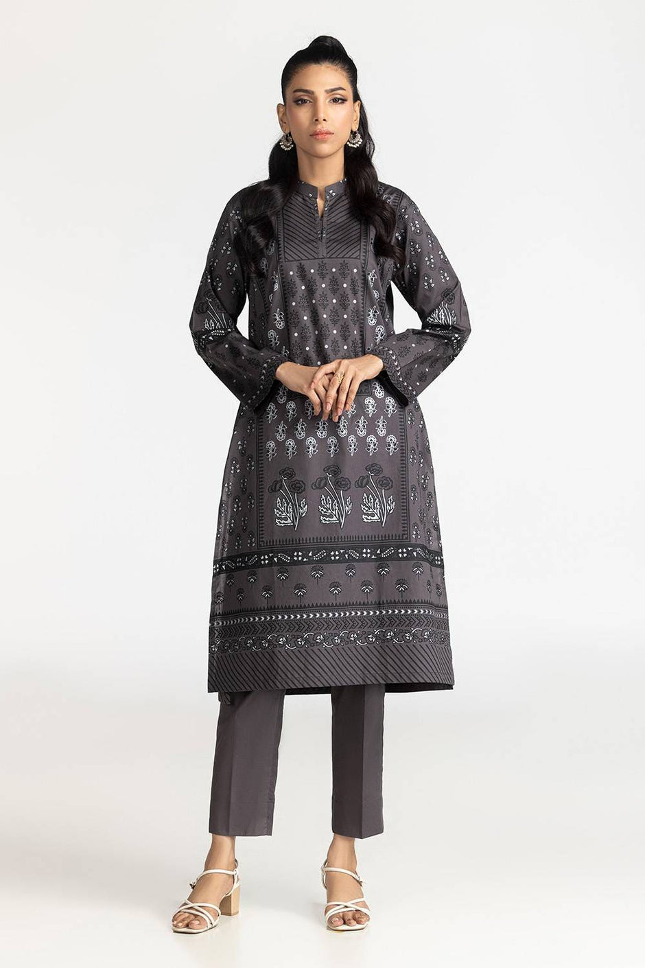 Cambric Block Printed Shirt And Dyed Trouser