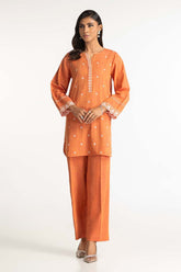 Two-Tone Herringbone Embroidered Shirt And Trouser IPST-44225