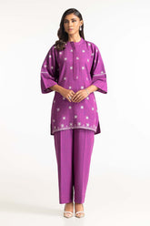 Two-Tone Herringbone Embroidered Shirt And Trouser IPST-44228