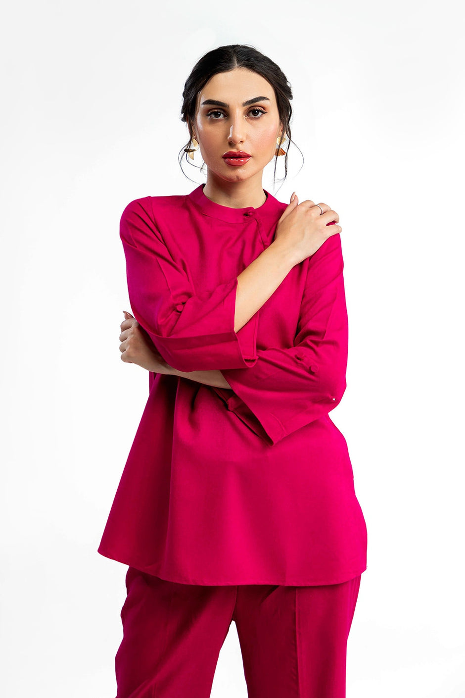 Peach Wool Dyed Co-Ord Set