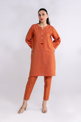 Yarn Dyed Embroidered Shirt And Dyed Trouser IPST-44248