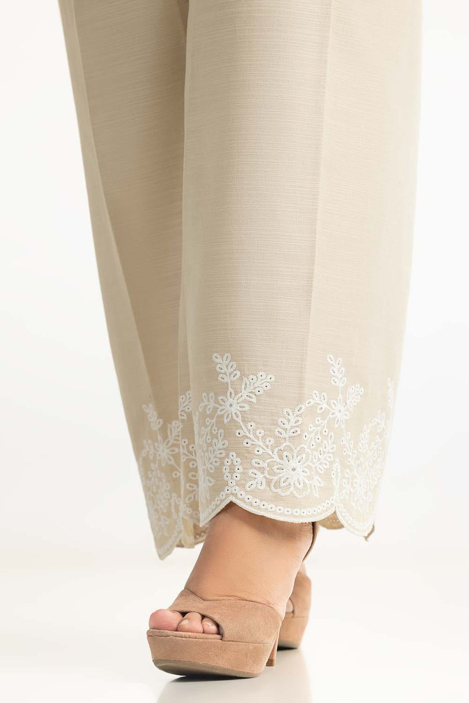 Khaddar Embroidered Trouser